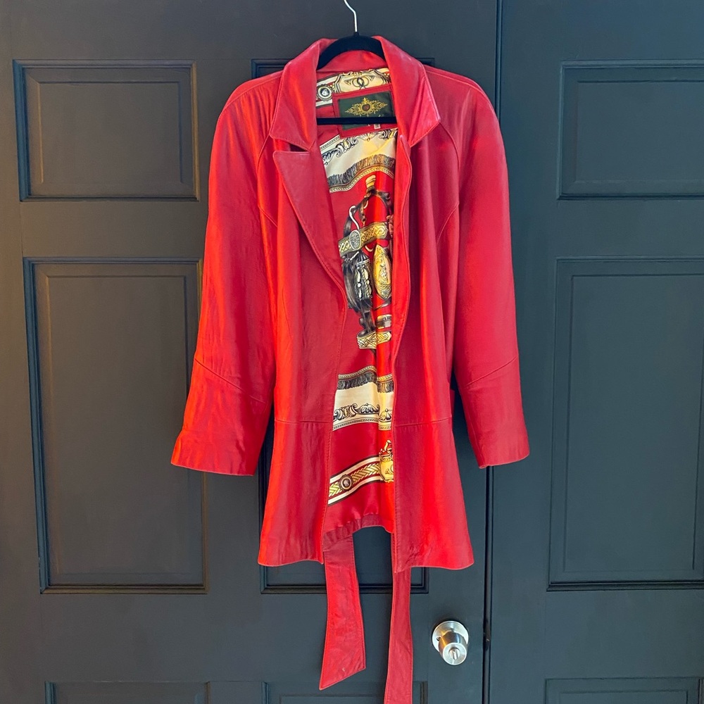 Vintage Red Leather Jacket